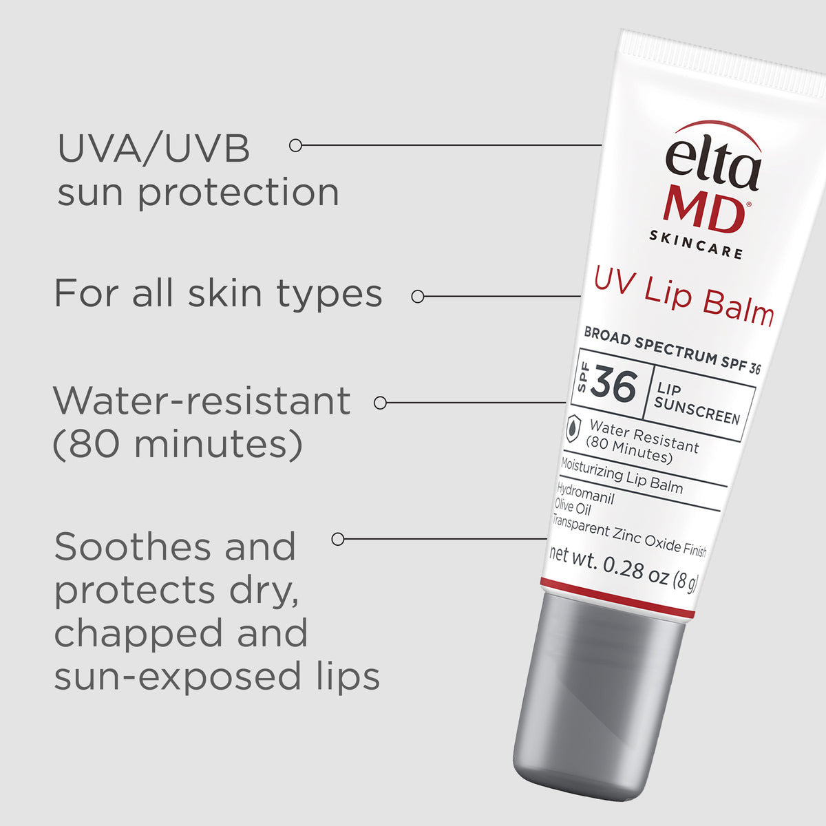 EltaMD UV Lip Balm SPF 36 - SkinElite - benefits