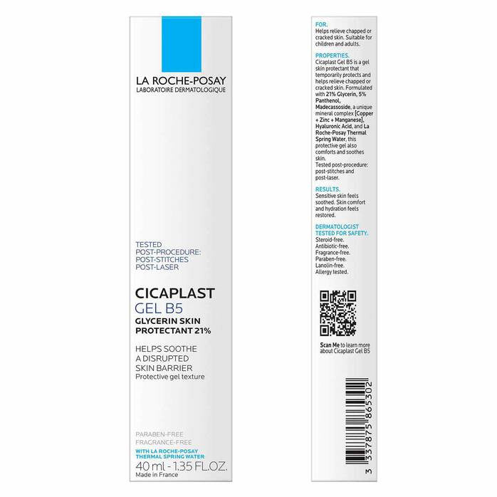 La Roche-Posay Cicaplast Gel B5 Skin Protectant 1.35 fl oz - SkinElite - box