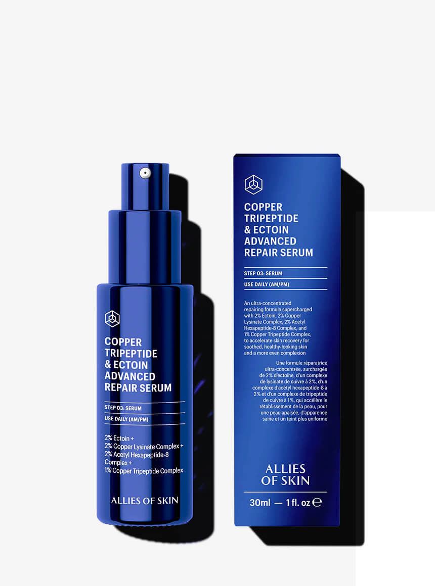 Allies of Skin Copper Tripeptide & Ectoin Advanced Repair Serum 1 fl oz - SkinElite - box