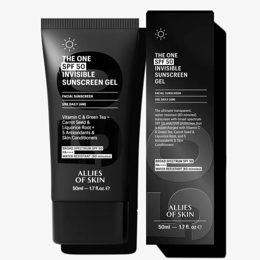 Allies of Skin THE ONE SPF 50 Invisible Sunscreen Gel 1.7 fl oz - SkinElite - box