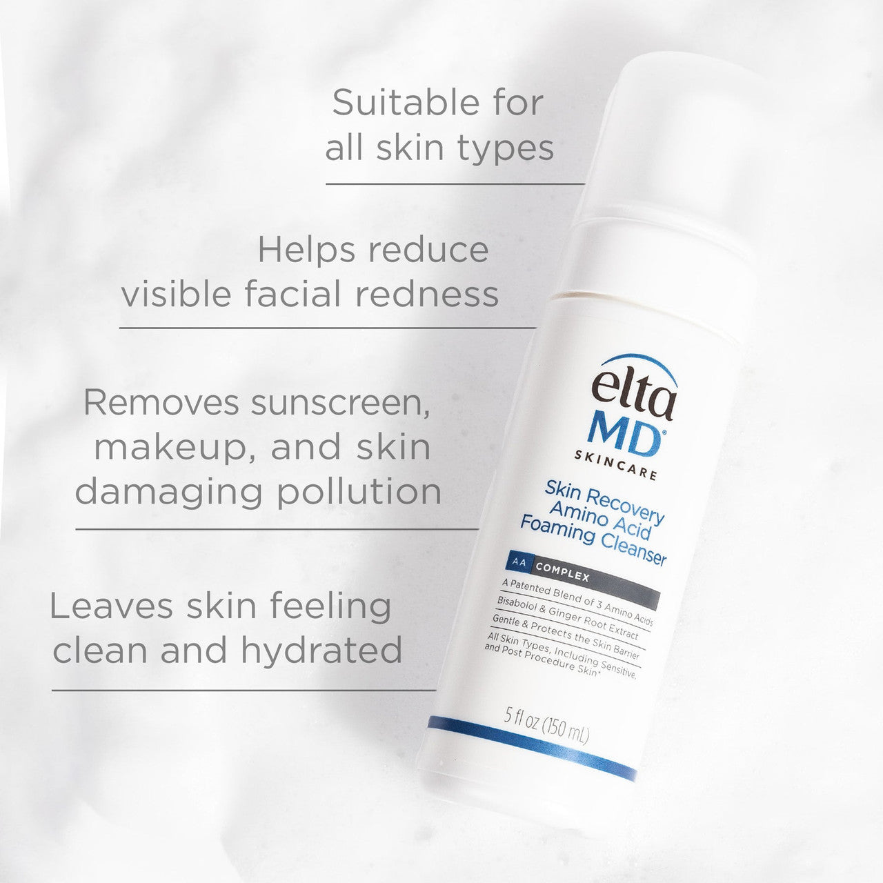 EltaMD Skin Recovery Amino Acid Foaming Cleanser - SkinElite - benefits