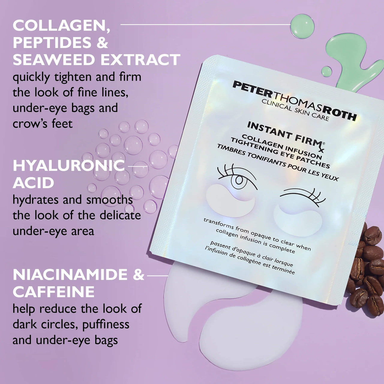 Peter Thomas Roth Instant FIRMx® Collagen Infusion Tightening Eye Patches - Skin Elite - Ingredients