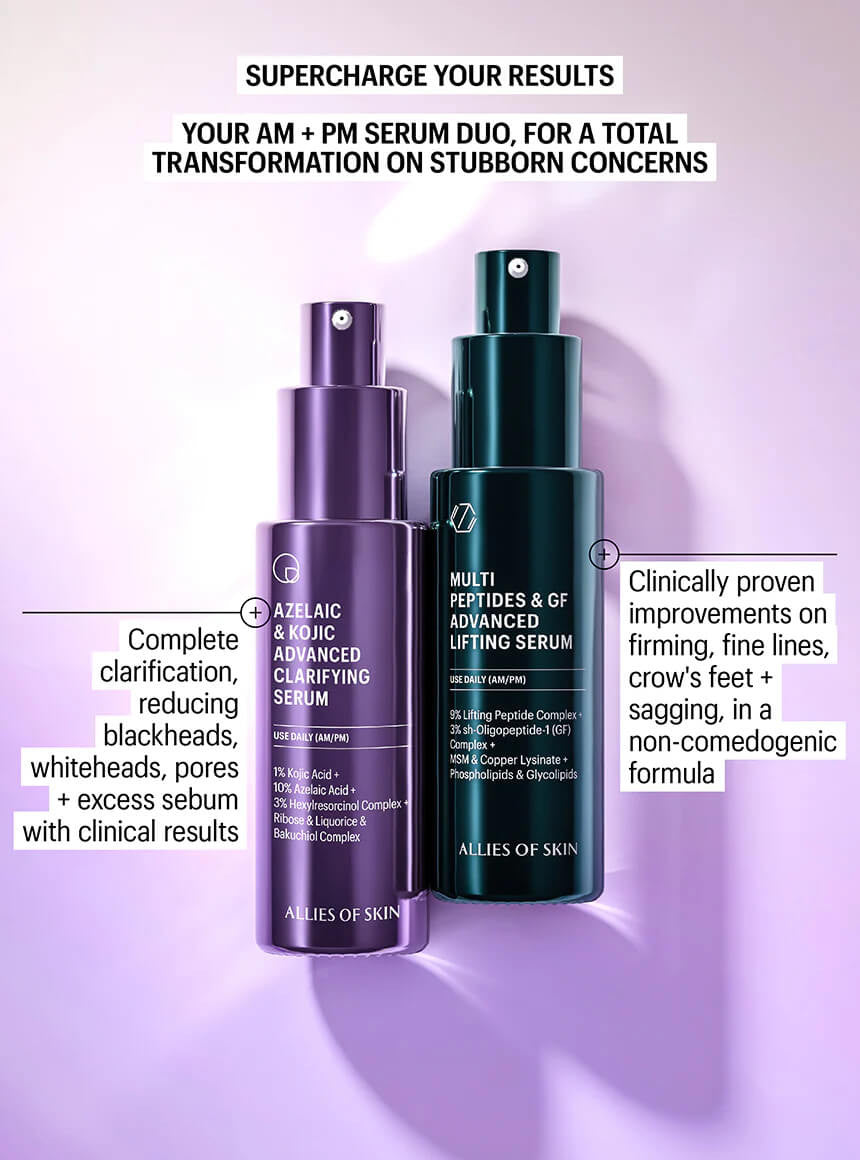 Allies of Skin Azelaic & Kojic Advanced Clarifying Serum 1 fl oz - SkinElite - pair