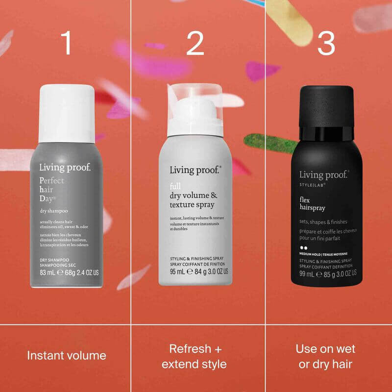 Living Proof Brilliant Stylers Hair Care Gift Set - SkinElite - contents