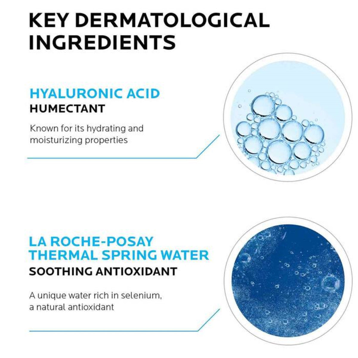 La Roche-Posay Hydraphase HA Rich Hyaluronic Acid Face Cream 1.69 fl oz - SkinElite - key ingredients