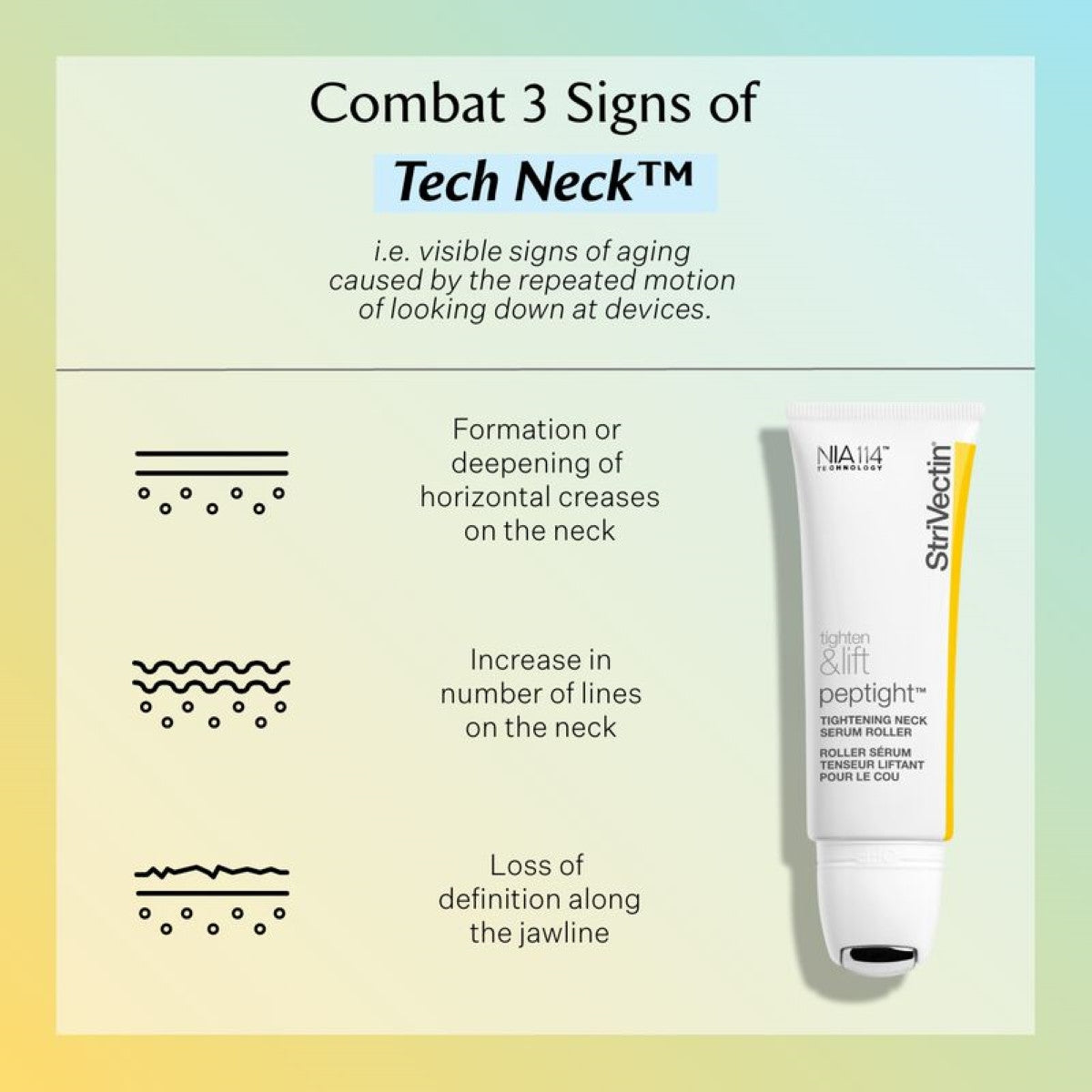 StriVectin Peptight™ Tightening Neck Serum Roller 1.7 fl oz - SkinElite - concerns