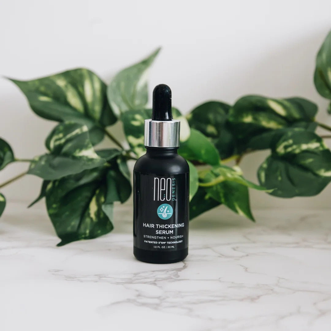 NeoGenesis Hair Thickening Serum With Vines in Background