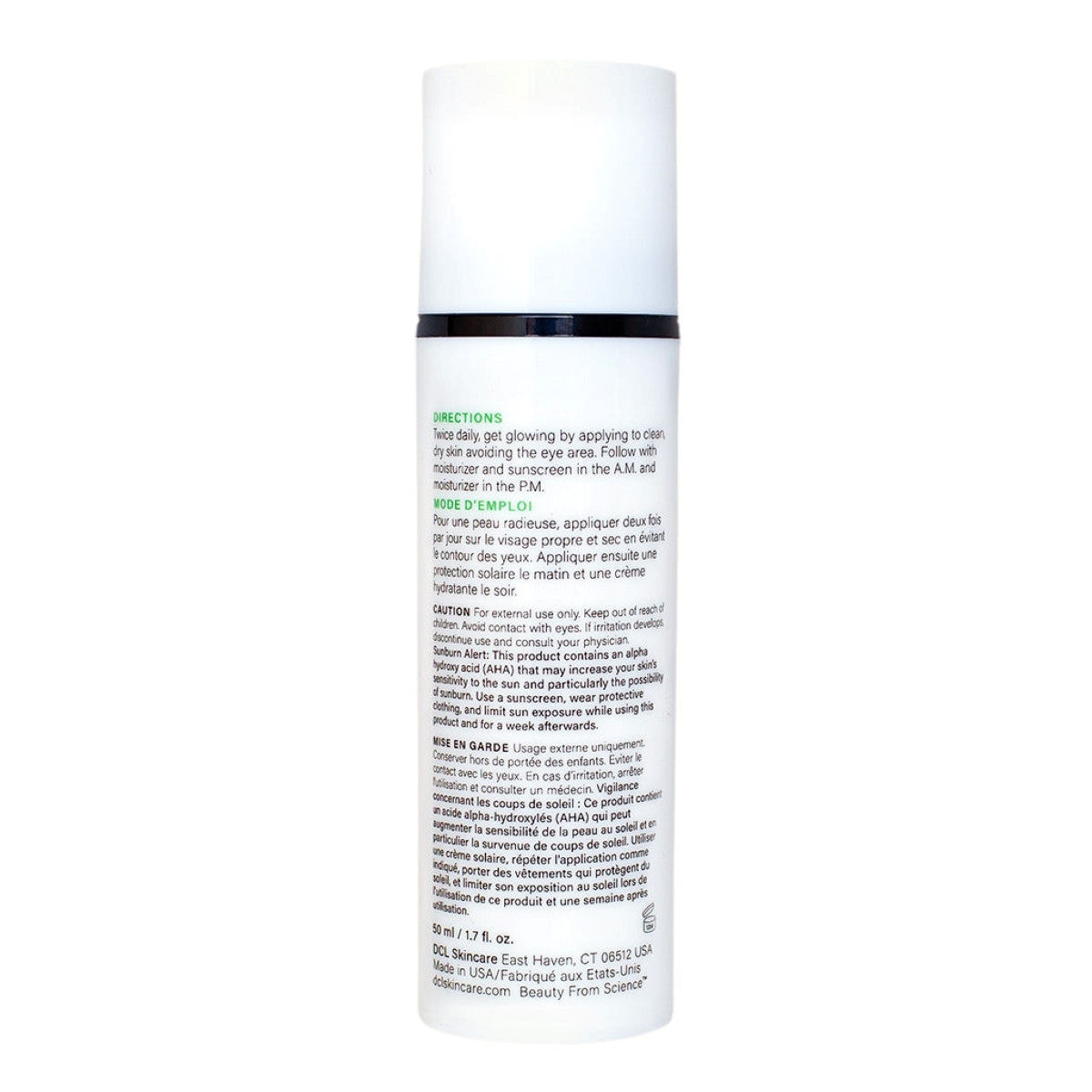 DCL AHA Resurfacing Lotion 8 1.7 oz back