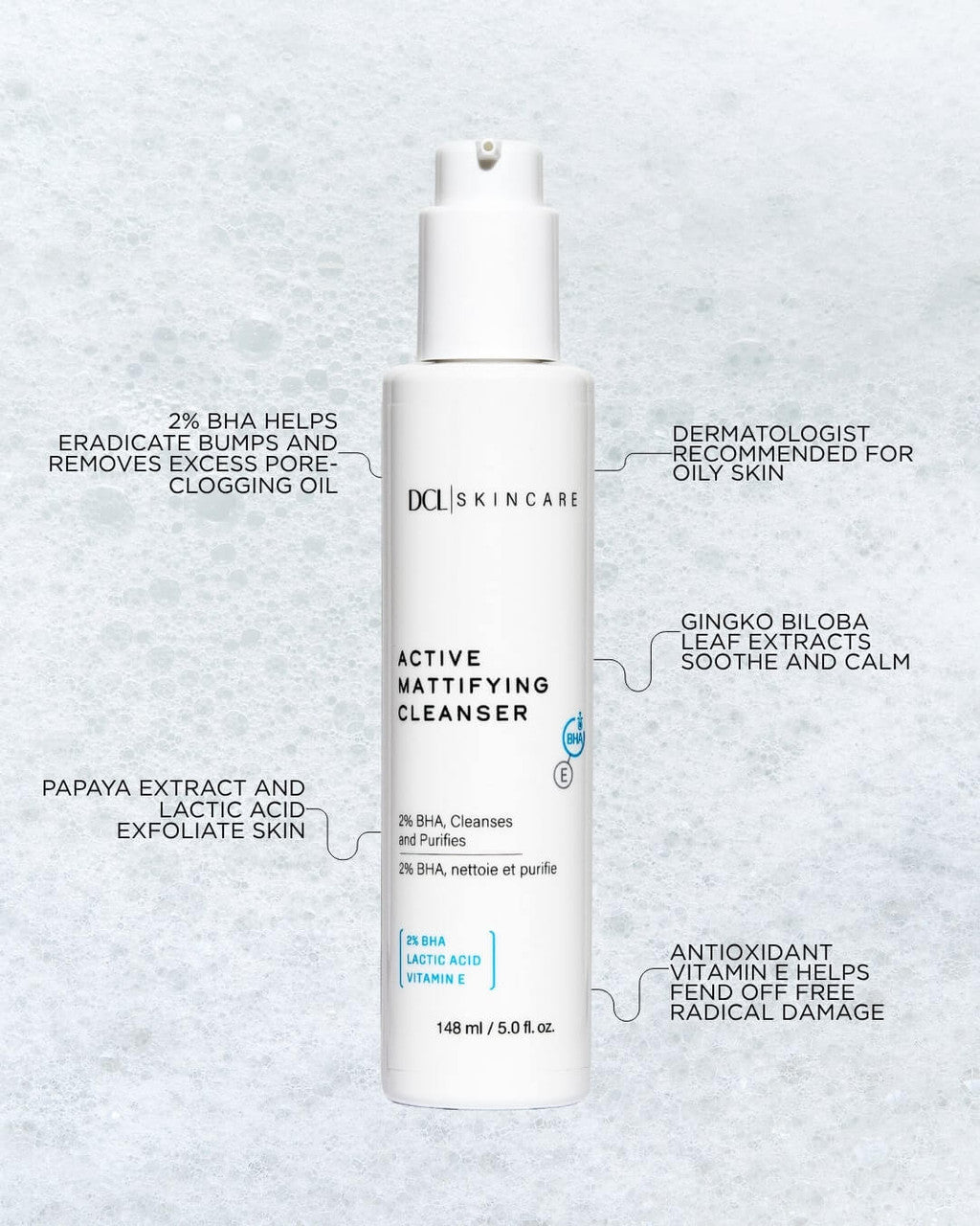 DCL Active Matitfying Cleanser 5 fl oz - SkinElite - ingredients, benefits and prefernces