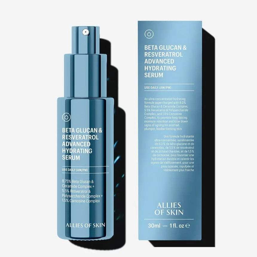 Allies of Skin Beta Glucan & Resveratrol Advanced Hydrating Serum 1 fl oz box