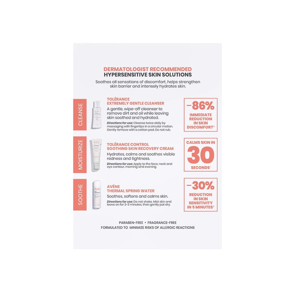 Avène Hypersensitive Skin Solutions Kit - set of 3 - Skin Elite - back & benefits