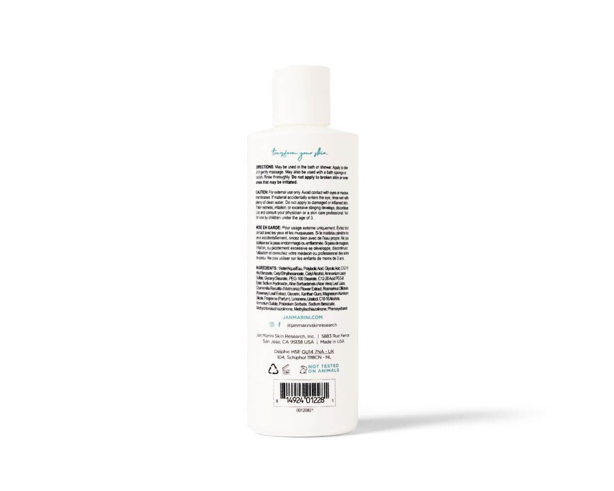 Jan Marini Bioglycolic Resurfacing Body Scrub 8 fl oz - SkinElite - back