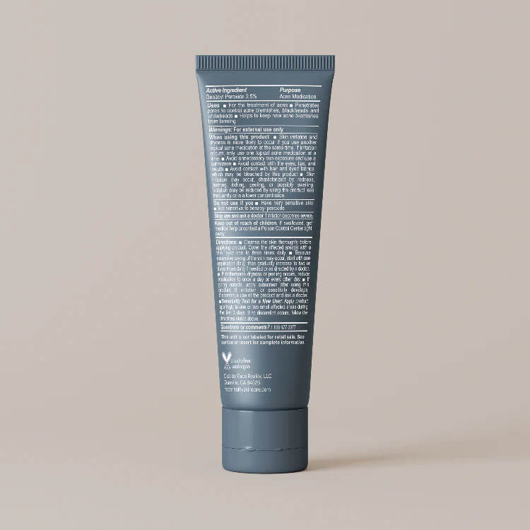 Face Reality 2.5% Advanced Acne Med 1.5 fl oz - Skin Elite - back