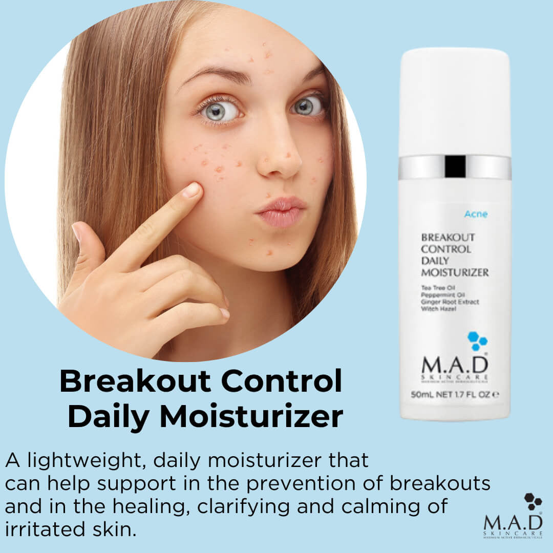 M.A.D Skincare Breakout Control Daily Moisturizer 1.7 fl oz - Skin Elite - benefits