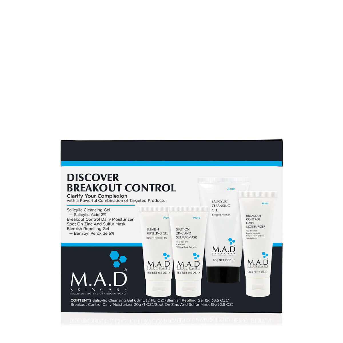 M.A.D Skincare Discover Breakout Control Kit - set of 4 - Skin Elite