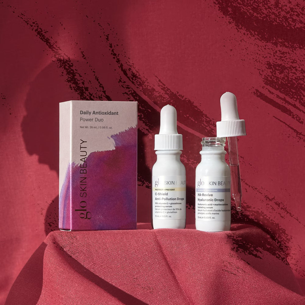 Daily Antioxidant Power duo texture background