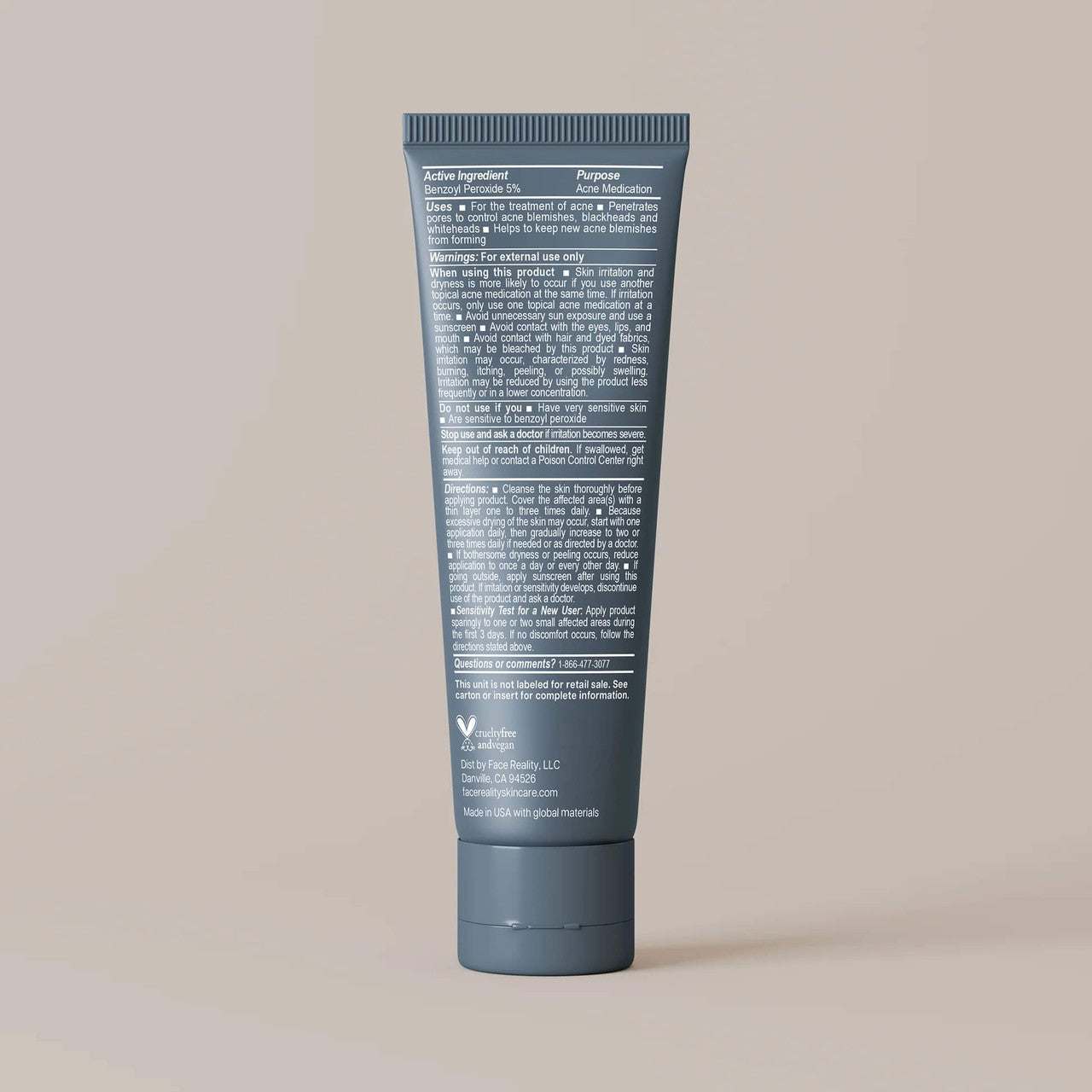 Face Reality 5% Advanced Acne Med 1.5 fl oz - Skin Elite - back