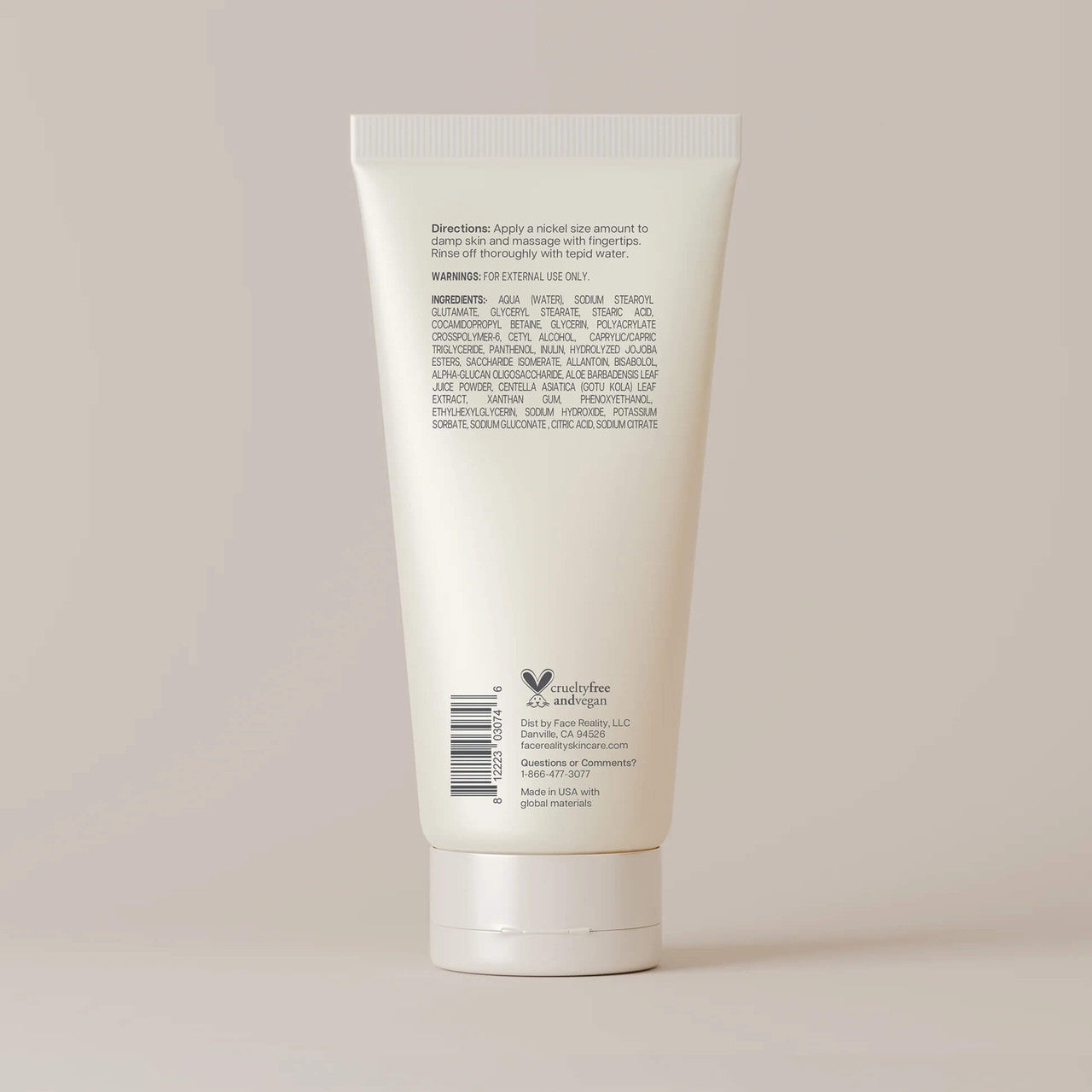 Face Reality Barrier Balance Creamy Cleanser 6 fl oz - Skin Elite - back