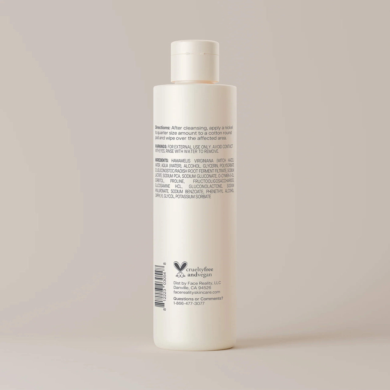 Face Reality Moisture Balance Toner 6 fl oz - Skin Elite - back