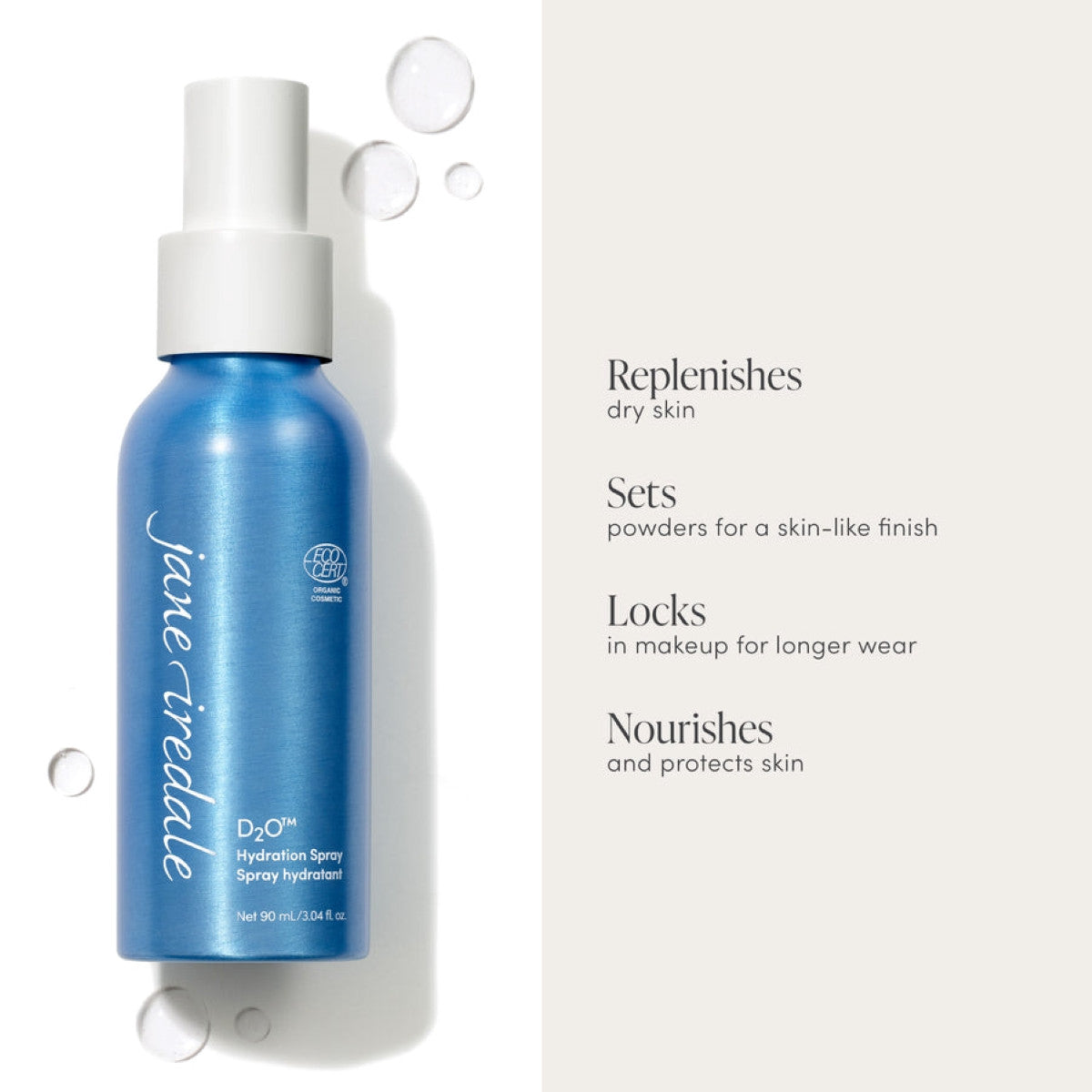 Jane Iredale D₂O™ Hydration Spray 3.04 fl oz - SkinElite - info