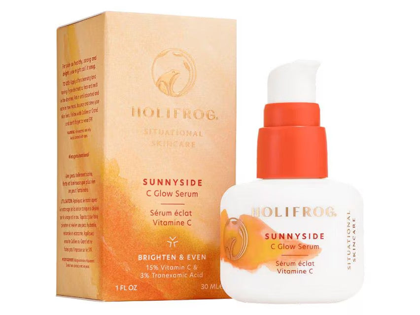 HoliFrog Sunnyside C Glow Serum 1 fl oz - Skin Elite - packaging