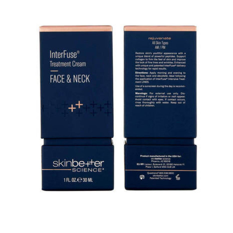 SkinBetter Science InterFuse Treatment Cream FACE & NECK 1 fl oz - SkinElite - box