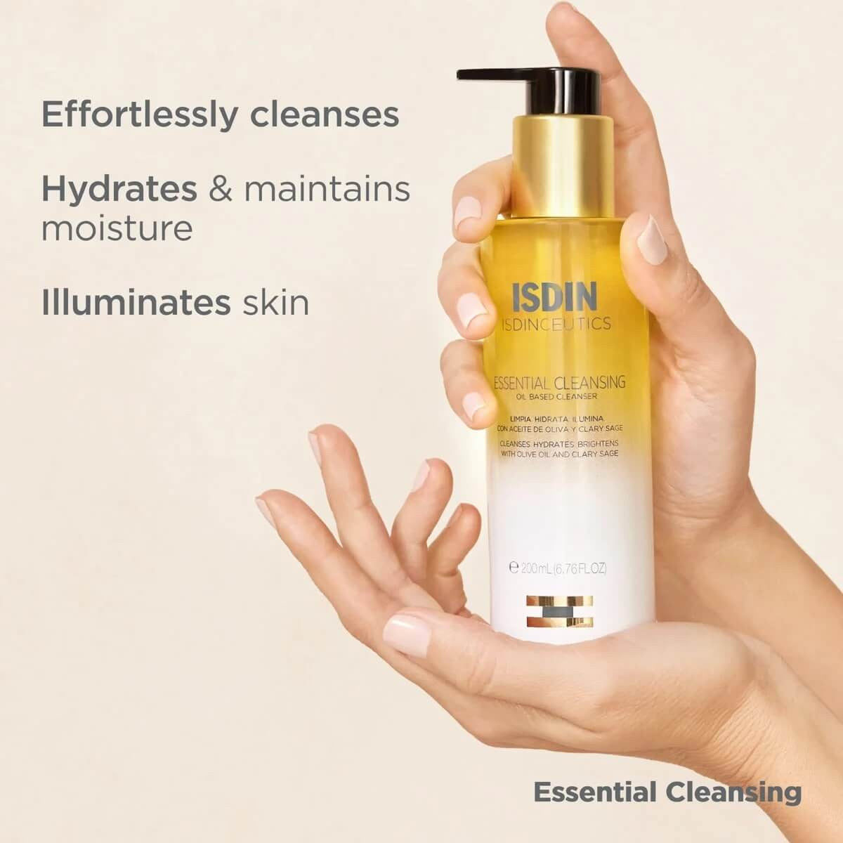 ISDIN Isdinceutics Essential Cleansing Oil-Based Cleanser 6.76 fl oz - SkinElite - benefits