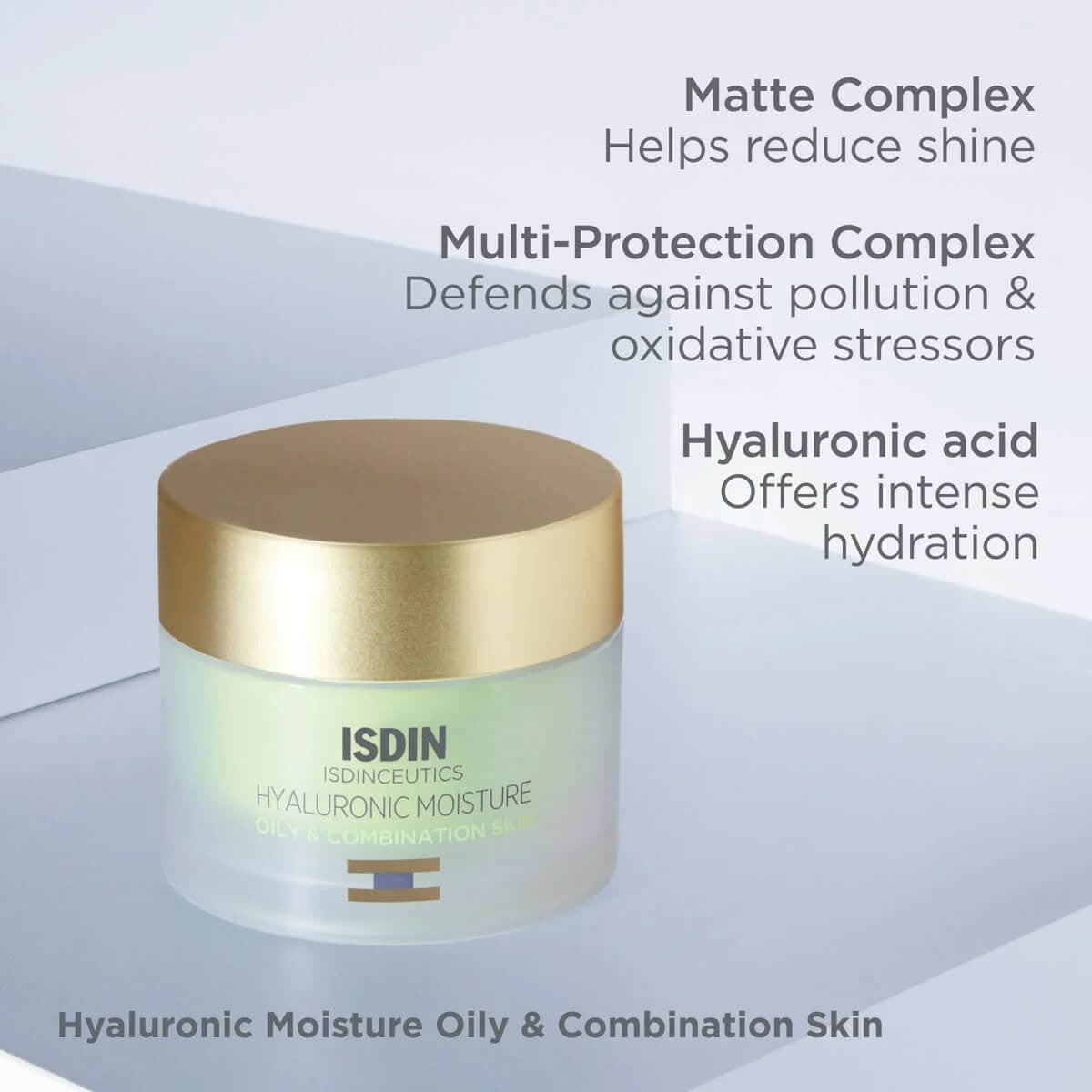ISDIN Isdinceutics Hyaluronic Moisture for Oily and Combination Skin 1.76 oz - SkinElite - ingredients