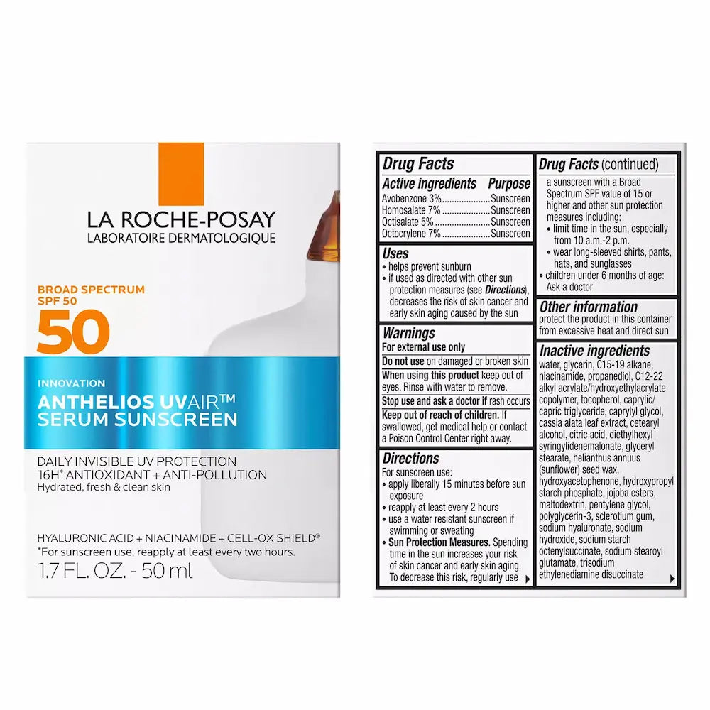 La Roche-Posay Anthelios UVAir™ Daily Serum Face Sunscreen SPF 50 1.7 oz box