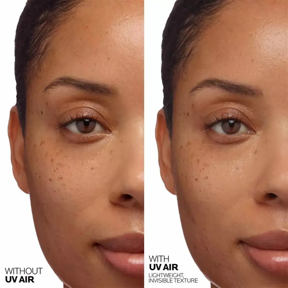 La Roche-Posay Anthelios UVAir™ Daily Serum Face Sunscreen SPF 50 1.7 oz with and without