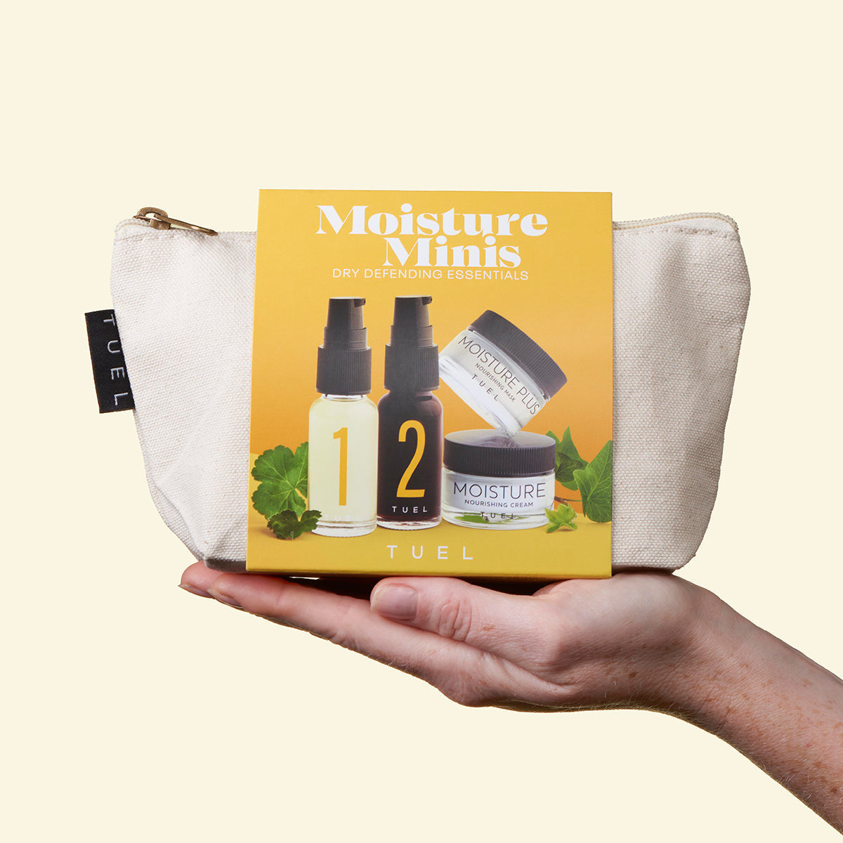 Tuel Moisture Mini Trio Kit hand showing size