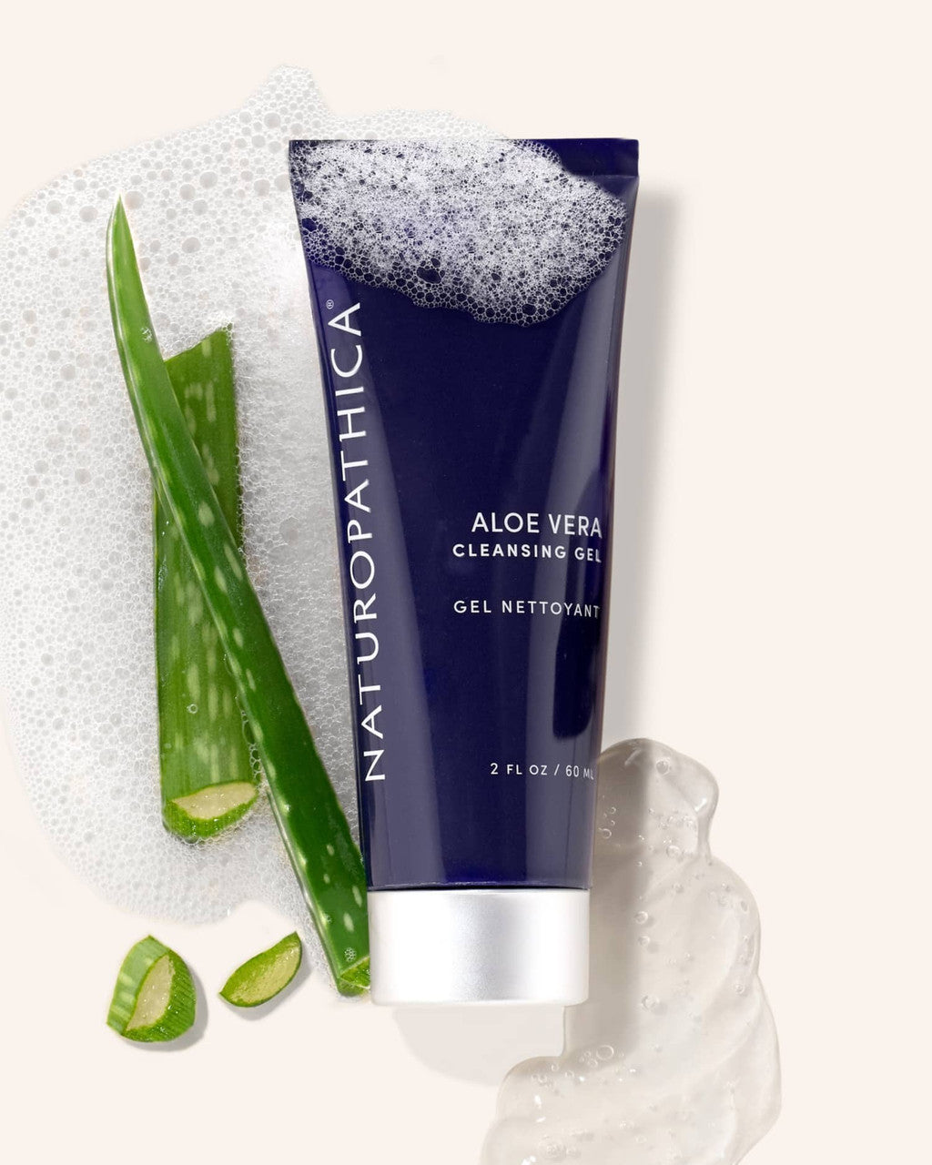 Naturopathica Aloe Vera Cleansing Gel 2 fl oz - SkinElite - texture and aloe