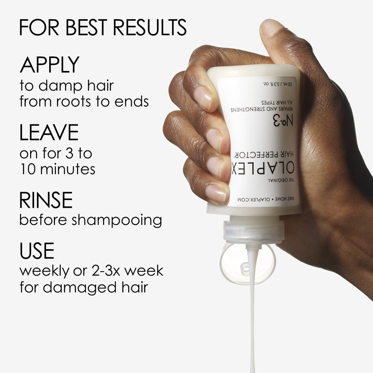 Olaplex Nº.3 Hair Perfector™ 3.3 fl oz - SkinElite - How To