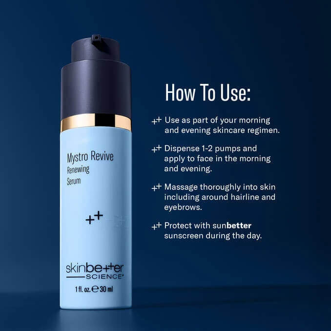 SkinBetter Science Mystro Revive Renewing Serum 1 fl oz - Skin Elite - Usage