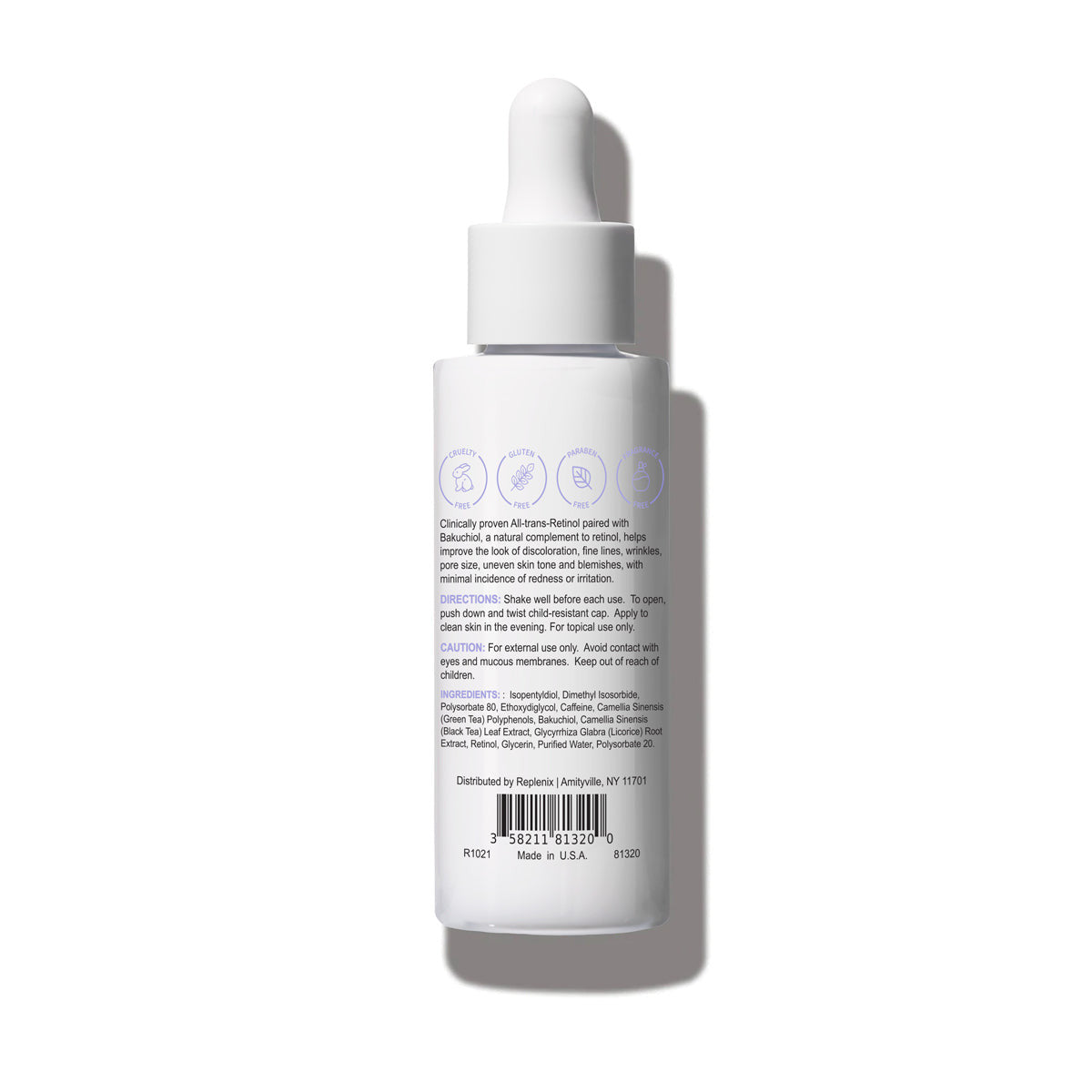 Replenix Retinol + Bakuchiol Concentrated Serum 1 oz back