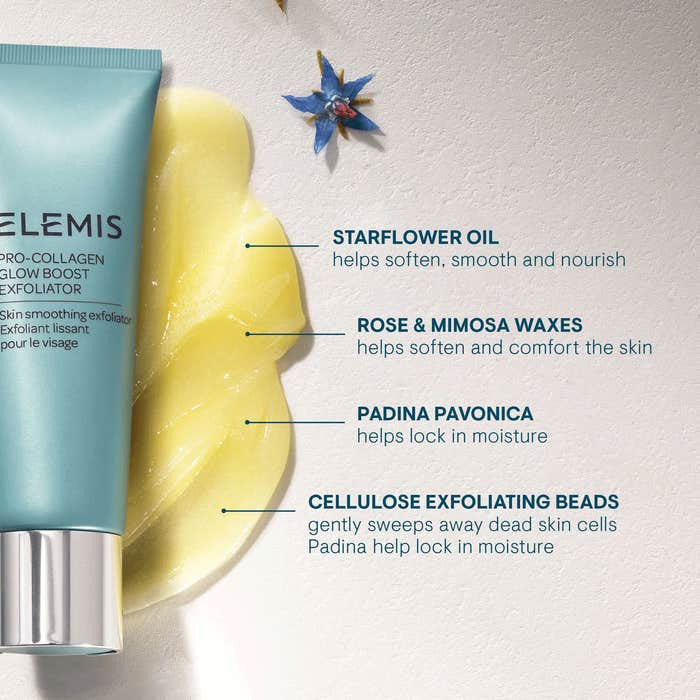 Elemis Pro-Collagen Glow Boost Exfoliator 3.3 oz - SkinElite - ingredients