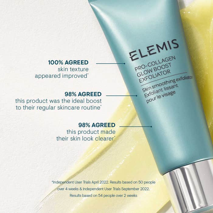 Elemis Pro-Collagen Glow Boost Exfoliator 3.3 oz - SkinElite - results