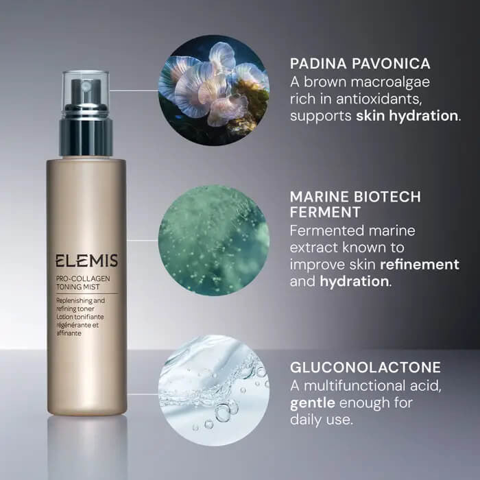Elemis Pro-Collagen Toning Mist - Skin Elite - ingredients