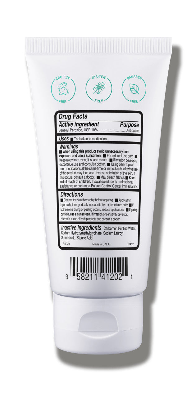 Replenix BP Acne Gel 10% Spot Treatment Back