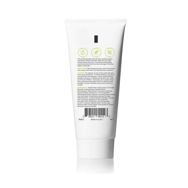 Replenix Glycolic Acid 15% Resurfacing Body Lotion back