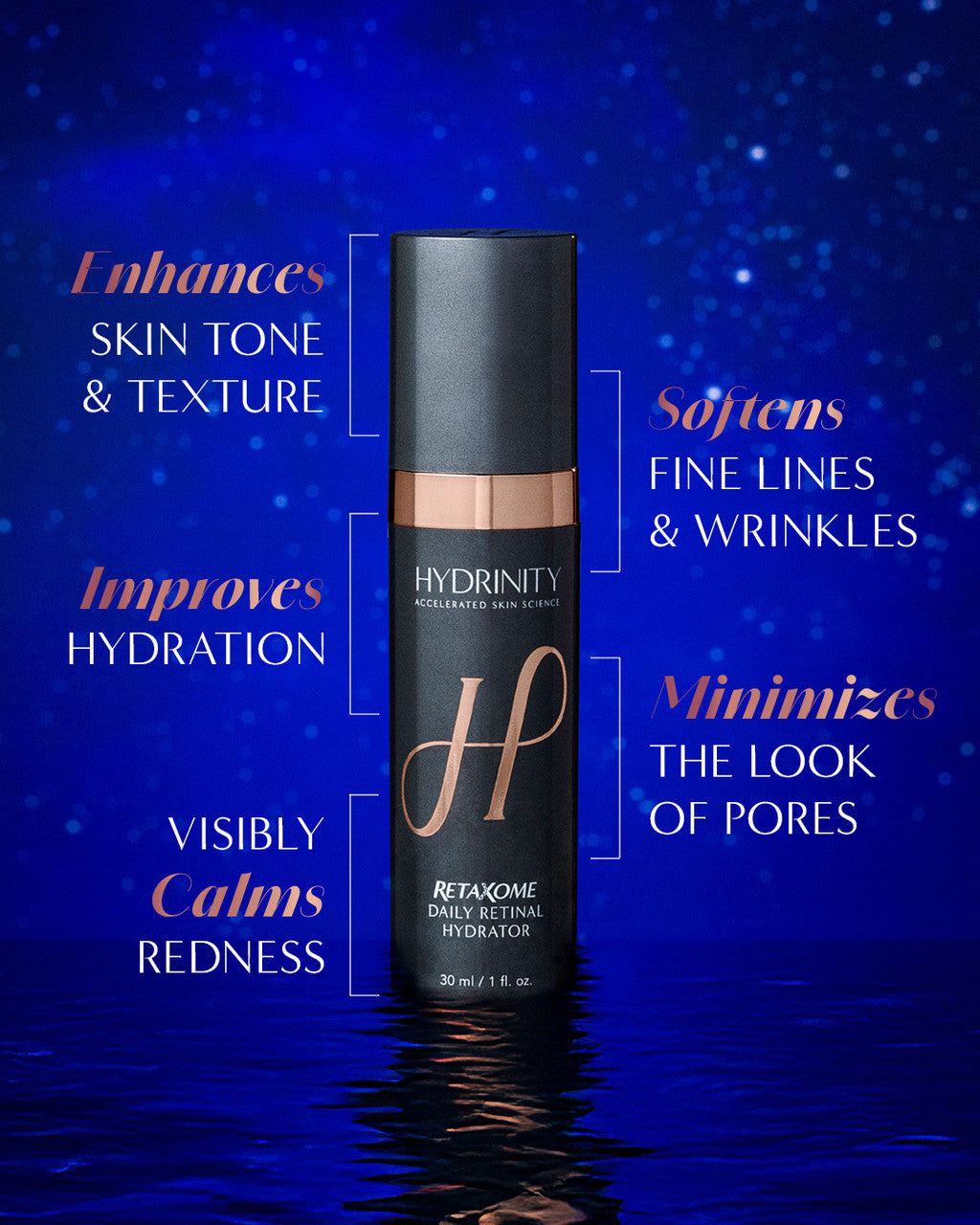 Hydrinity RetaXome Daily Retinal Hydrator - Skin Elite - benefits