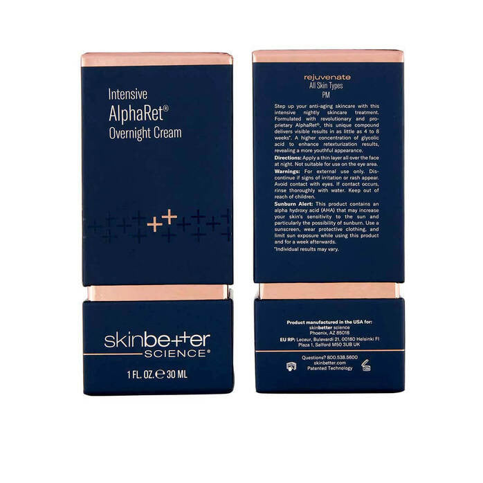 SkinBetter Science Intensive AlphaRet Overnight Cream 1 fl oz - SkinElite - box