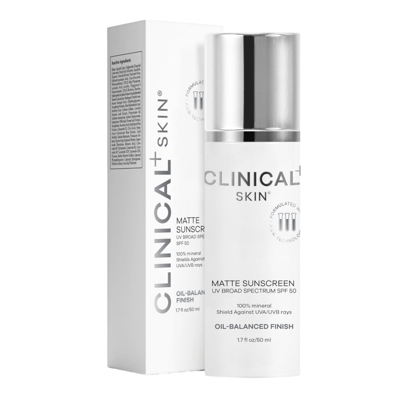 Clinical Skin Matte Sunscreen UV Broad-Spectrum SPF 50 - 1.7 fl oz - SkinElite