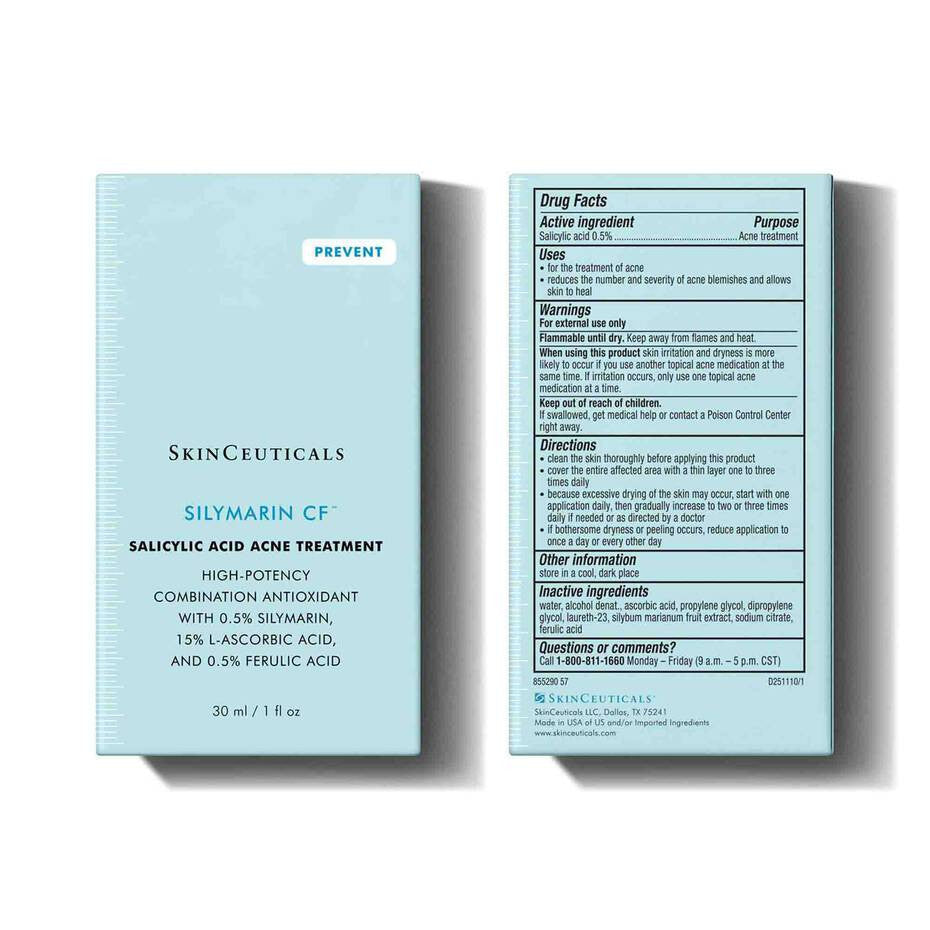 SkinCeuticals Silymarin CF Salicylic Acid Acne Treatment 1 fl oz box