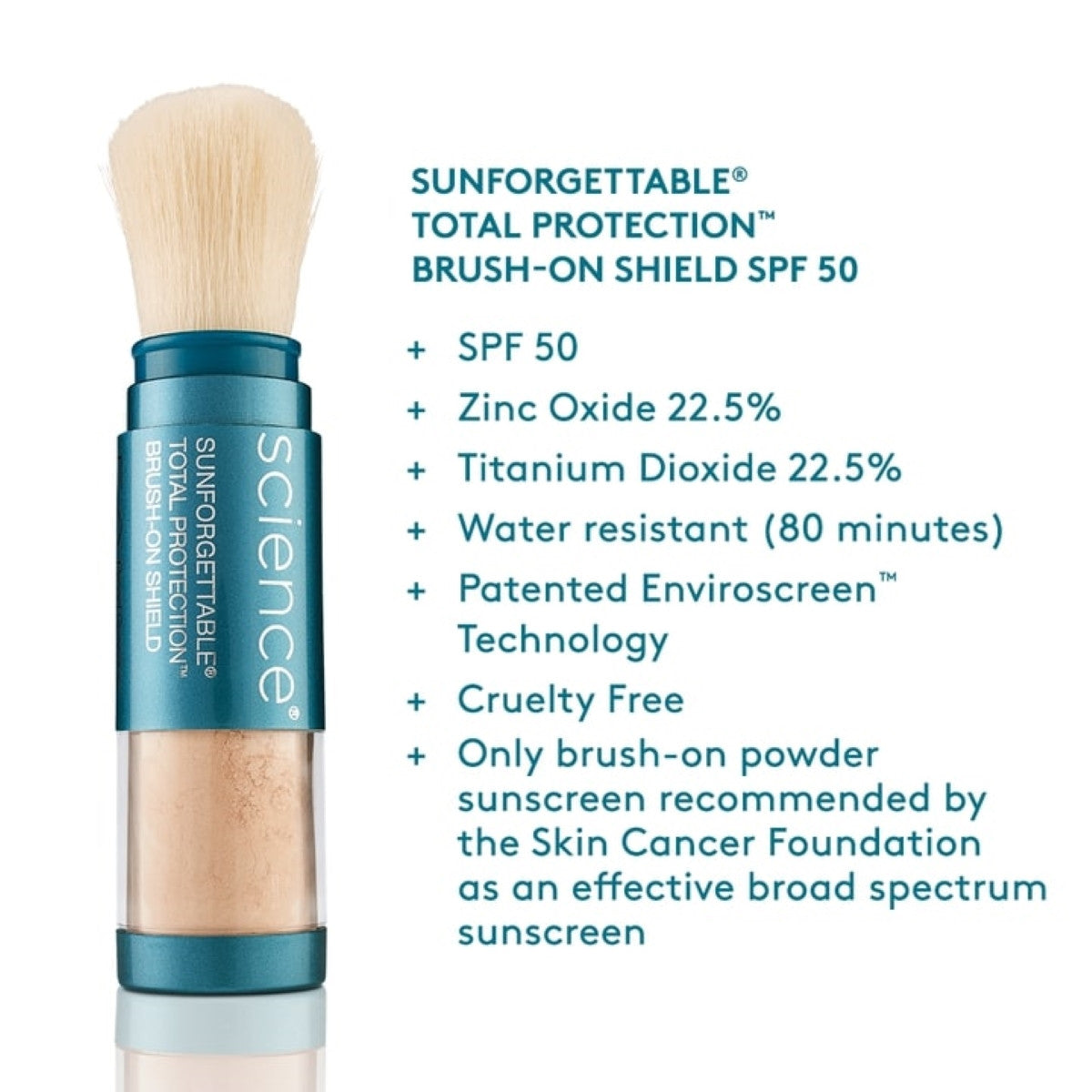 Colorescience Sunforgettable® Total Protection™ Brush-On Shield SPF 50 - 0.21 oz - SkinElite - facts