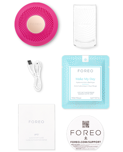FOREO UFO mini fuchsia contents
