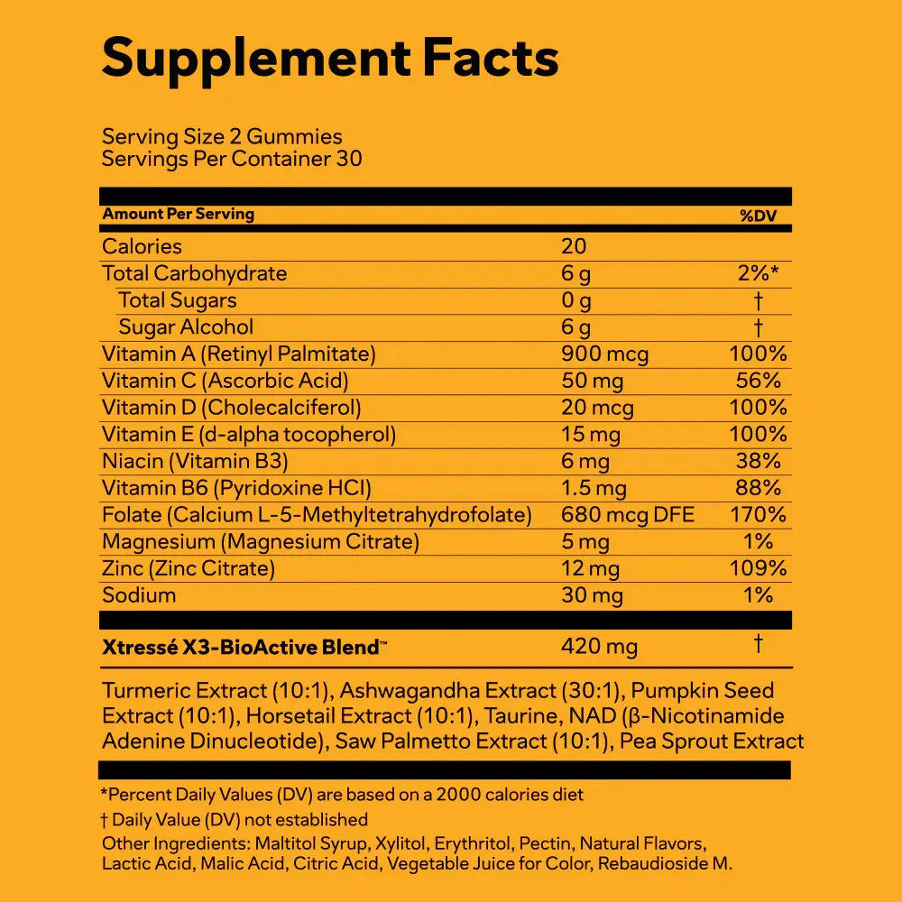 Xtressé Hair Growth Gummy - 60 gummies ingredients