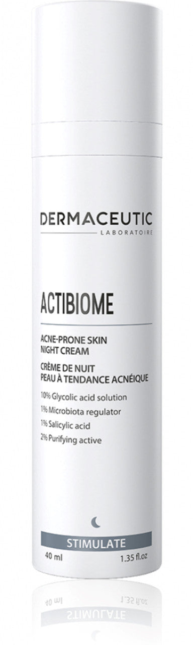 Dermaceutic Actibiome Acne-Prone Skin Night Cream 1.35 fl oz available at Skin Elite
