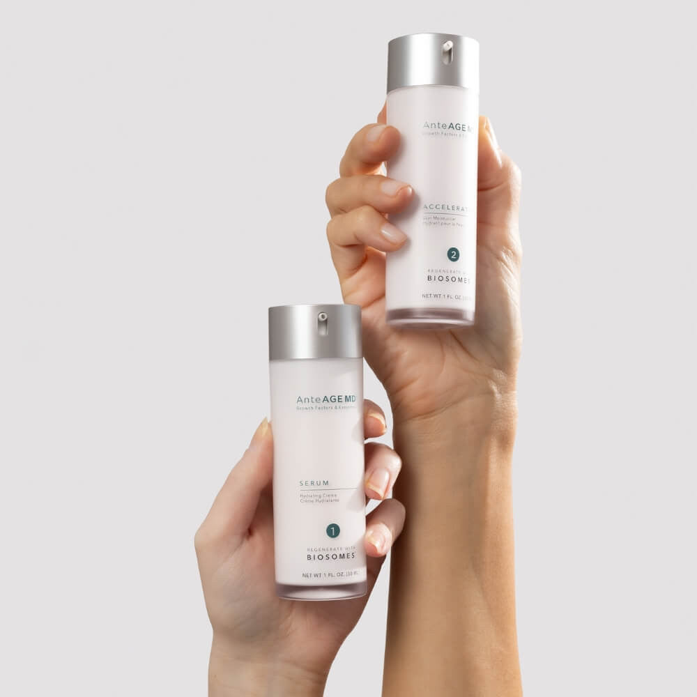 AnteAGE MD Biosome System In Hands - Skin Elite