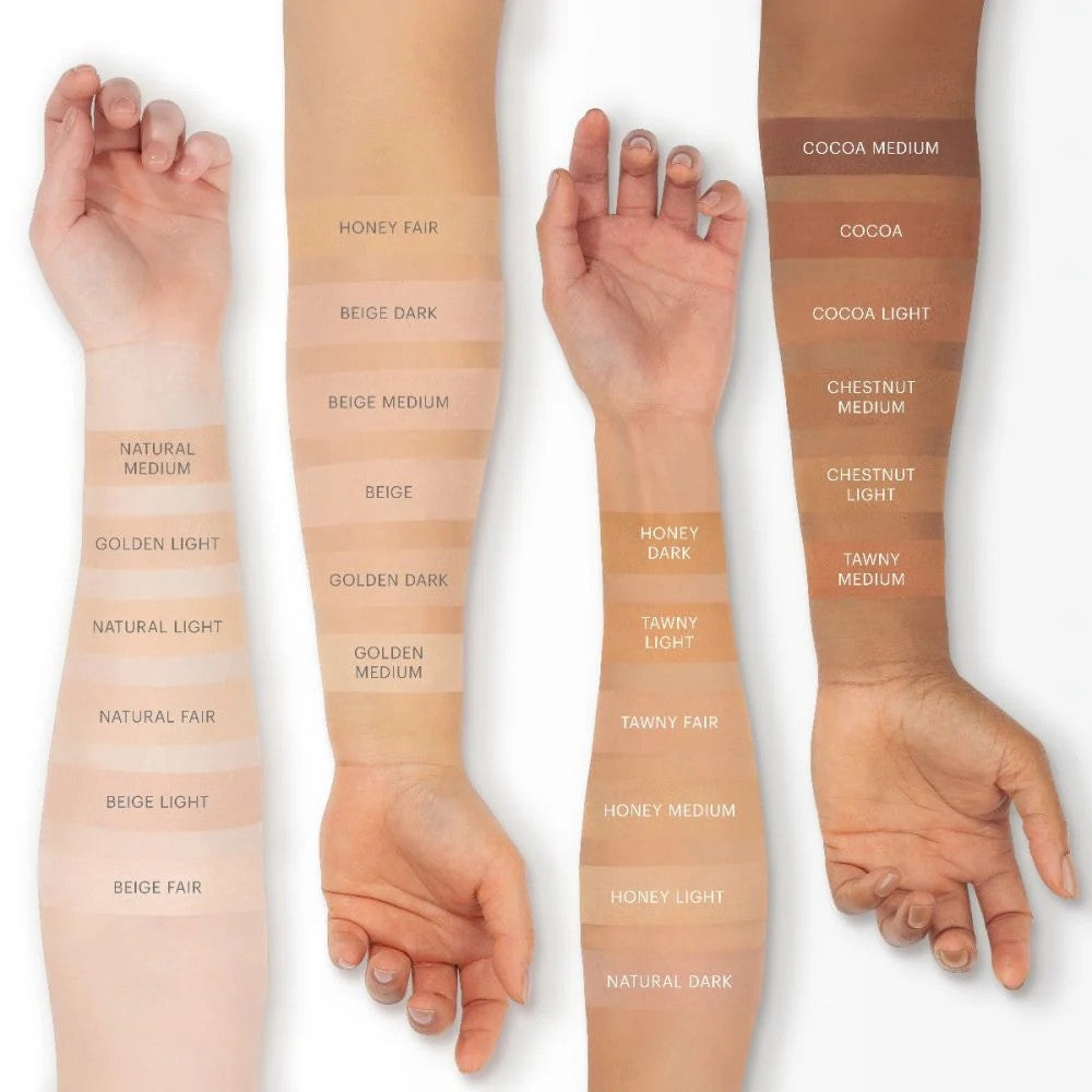 Glo Skin Beauty Pressed Base Foundation Swatches on Arms